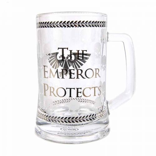 Warhammer Glass Mug ( Emperor)