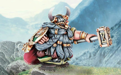 Dwarf Lord with Hammer & Shield (Metal)